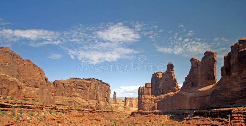 Beautiful Desert Landscape and Rock Formations