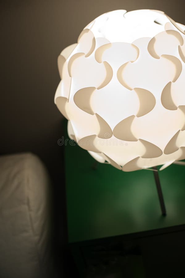 Beautiful Designer Desk Lamp In The Interior Stock Image Image