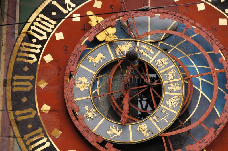 Beautiful detail of Clock Tower in Bern, Switzerland