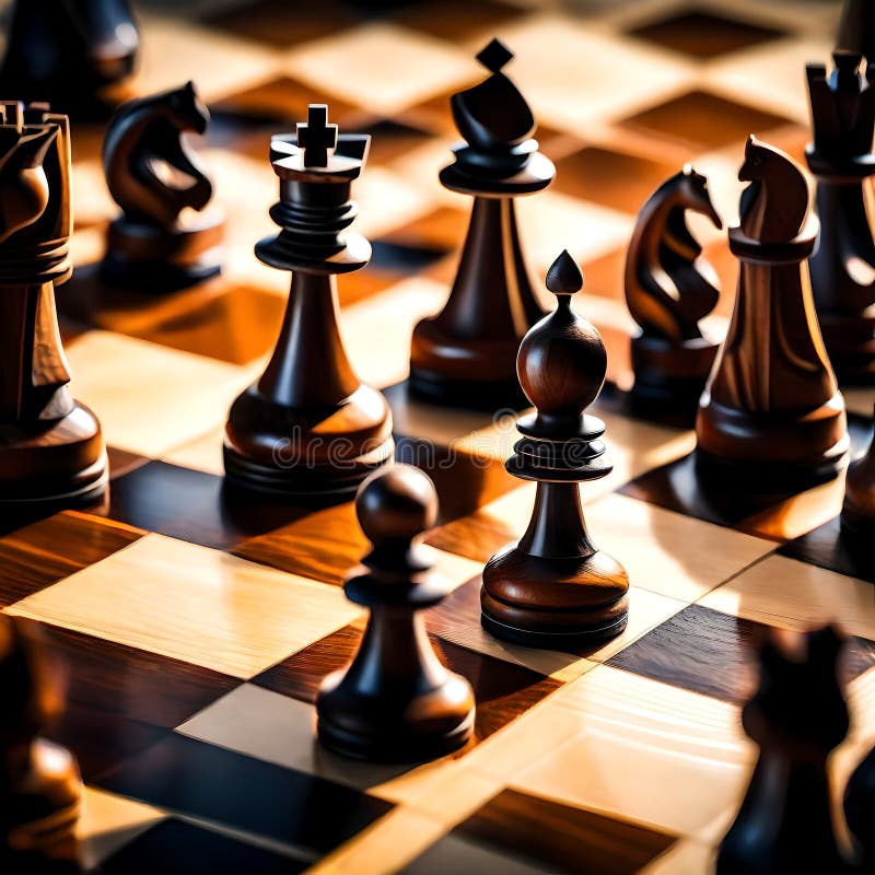 Beautiful detailed chess pieces on a chess board - ai generated image