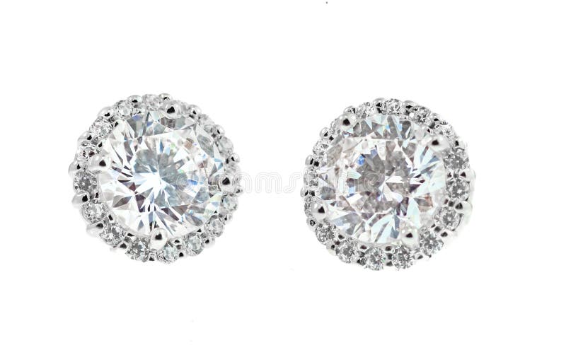 Beautiful Diamond Earrings with micro pave halo