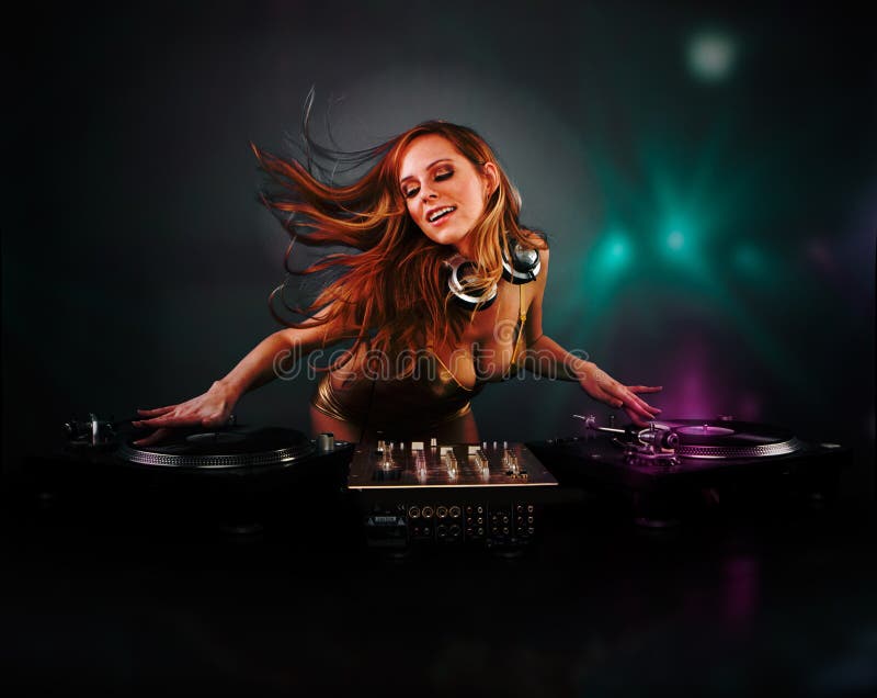 Beautiful Dj Girl Stock Image Image Of Adult Human 12361469