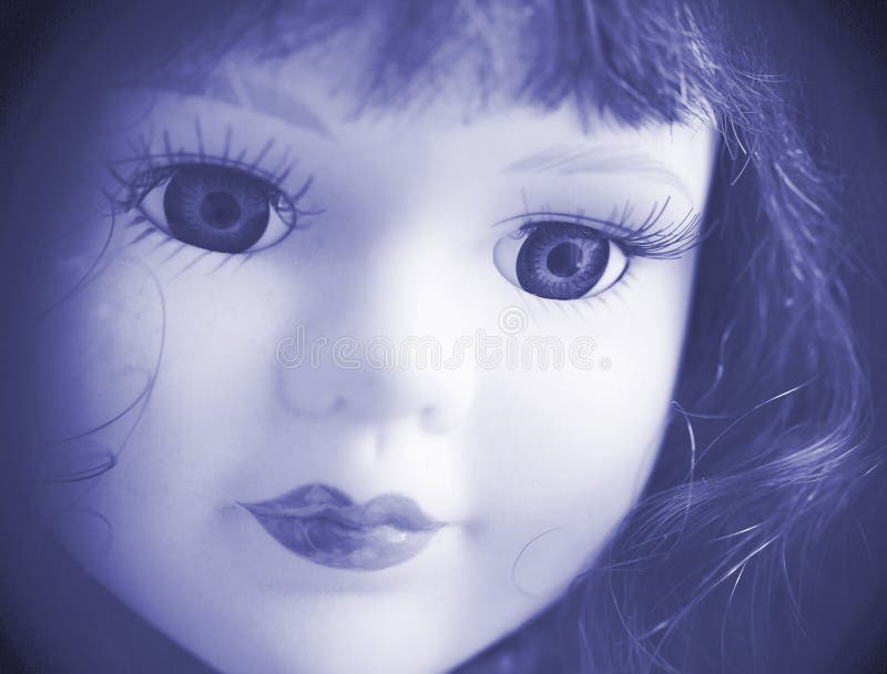 The Face of Toy Doll. Colored Stock Image Image of depression, eyes