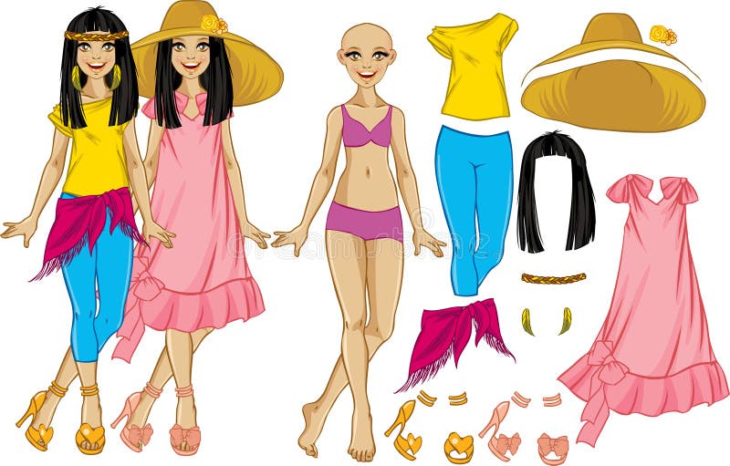 Beautiful dress up paper doll