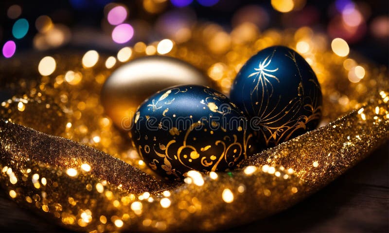 Ouă frumoase de Paște pentru vacanță. concentrare selectivă. royalty free stock image