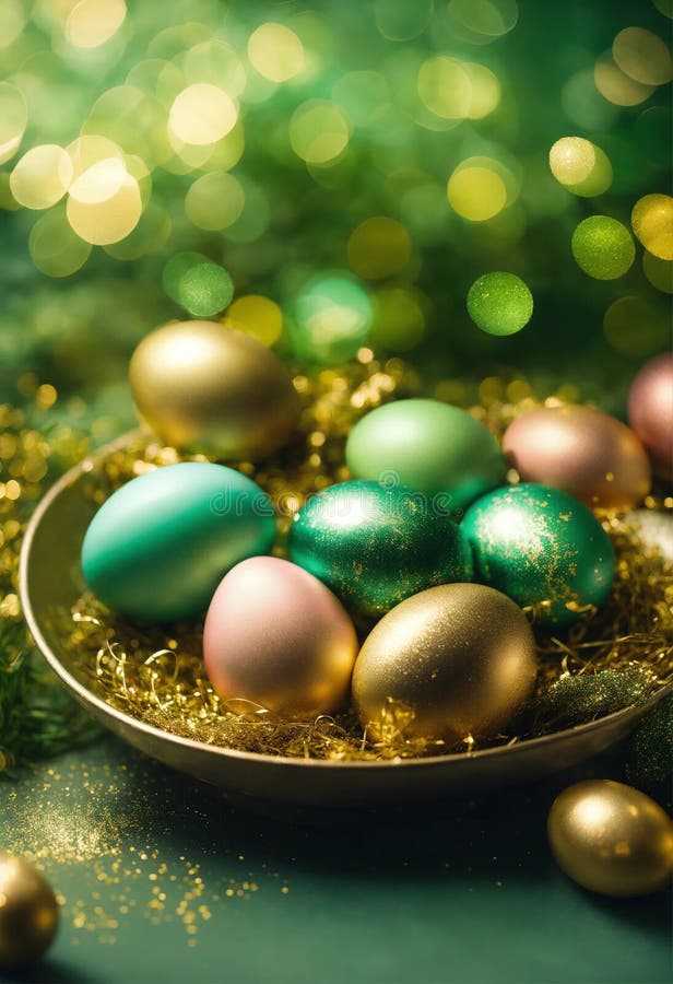 Ouă frumoase de Paște pentru vacanță. concentrare selectivă. royalty free stock photos