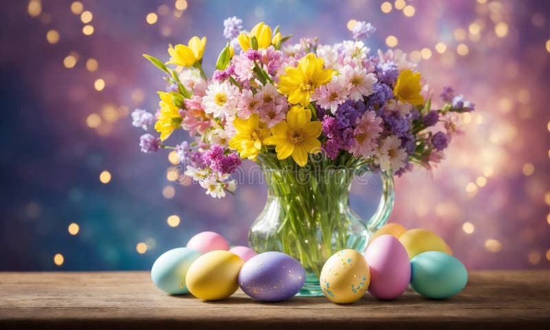 Ouă frumoase de Paște pentru vacanță. concentrare selectivă. royalty free stock images