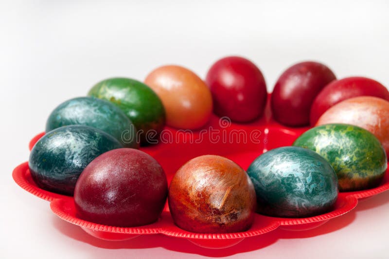 A Beautiful Easter Eggs in a Plastic Holder Stock Photo Image of gift