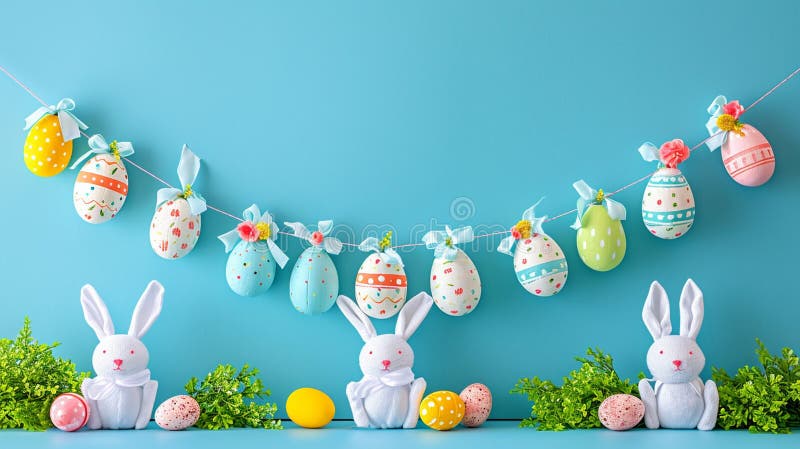 Frumoasă grădină de Paște cu ouă. concentrare selectivă. royalty free stock image