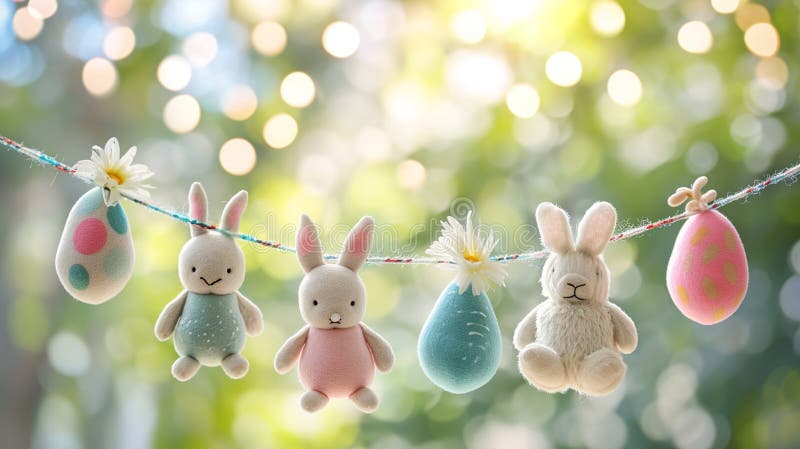 Frumoasă grădină de Paște cu ouă. concentrare selectivă. stock photography