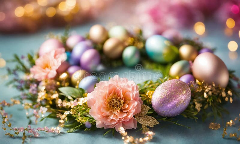 Decor frumos de paște. concentrare selectivă. stock photography