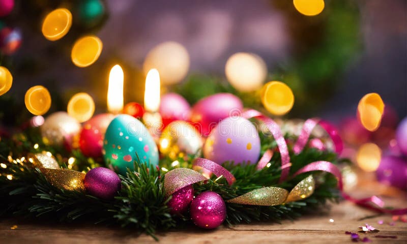 Decor frumos de paște. concentrare selectivă. royalty free stock photography