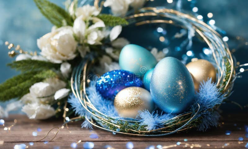 Decor frumos de paște. concentrare selectivă. royalty free stock photography