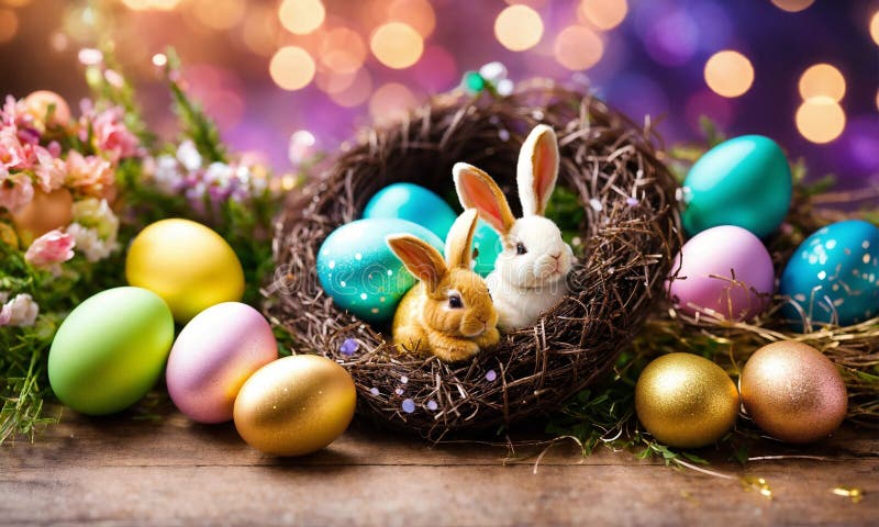 Decor frumos de paște. concentrare selectivă. stock image