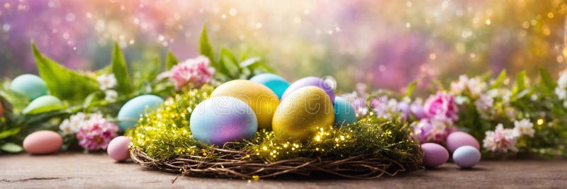 Decor frumos de paște. concentrare selectivă. stock photography