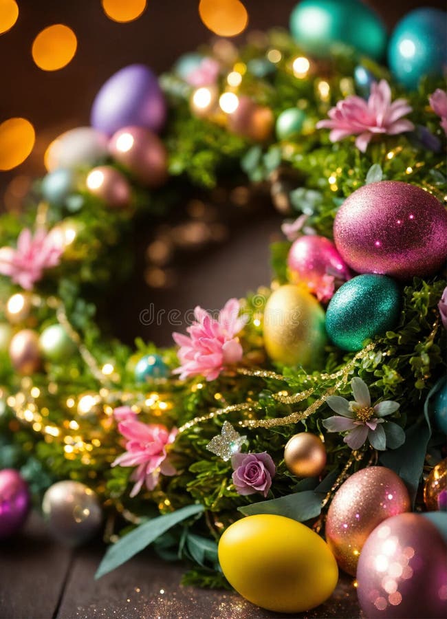 Decor frumos de paște. concentrare selectivă. stock photo