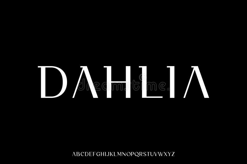 Beautiful and Elegant Display Font Vector Stock Vector Illustration