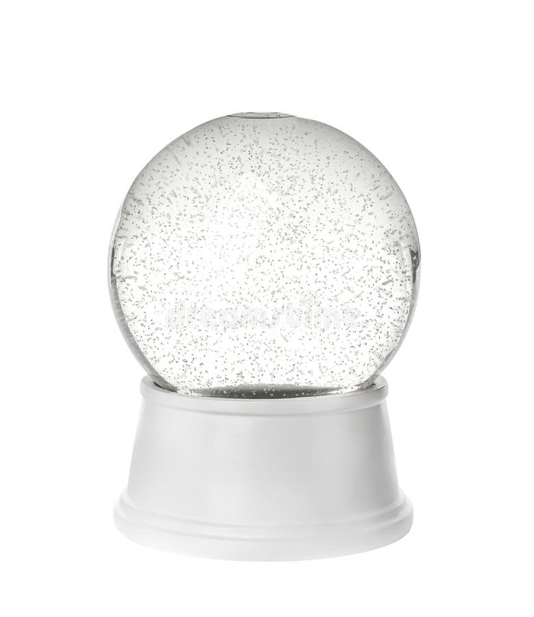 Beautiful Empty Snow Globe Isolated on White Stock Photo Image of