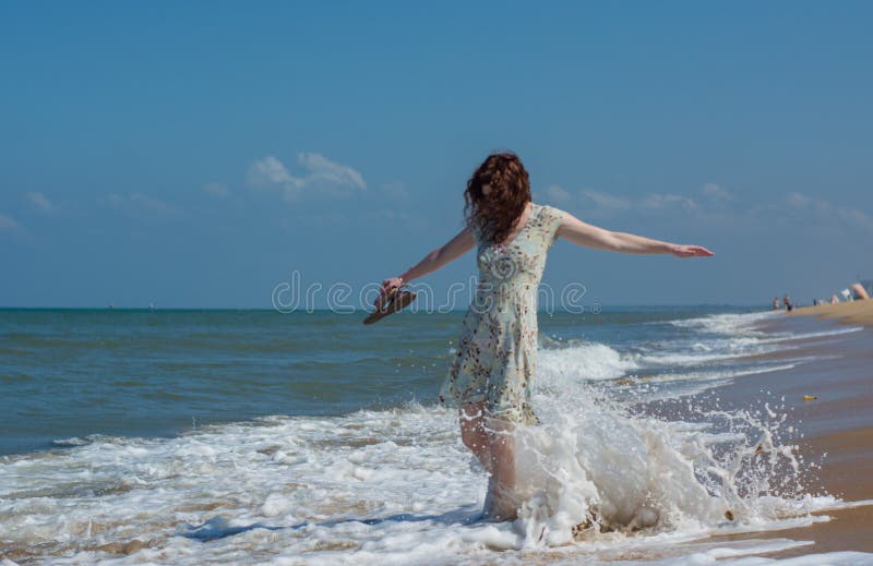 Naked Woman Running Beach Stock Photos Free Royalty Free Stock