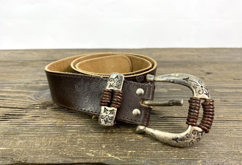 Beautiful Exclusive Leather French Belt Stock Image - Image of ...