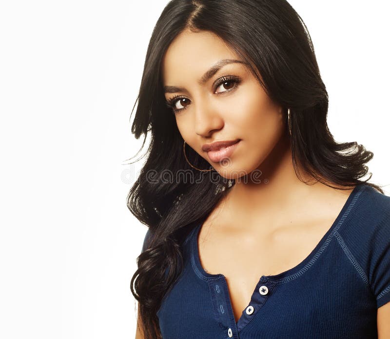 Beautiful Face of Exotic Woman Stock Image Image of american, white