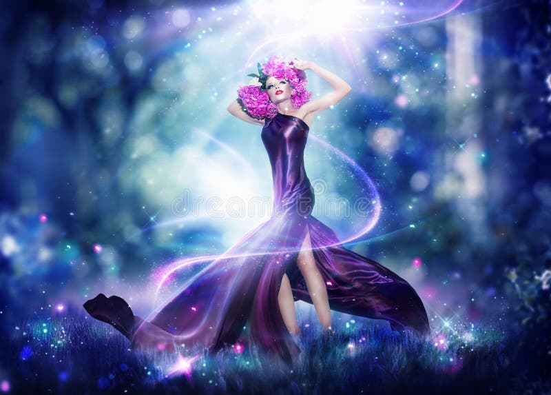 Beautiful fantasy fairy woman royalty free stock photography Beautiful fantasy fairy woman royalty free stock photography