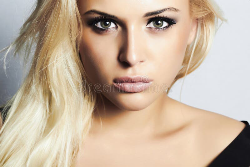 Beautiful fashion blond woman.beauty girl.make-up stock image Beautiful fashion blond woman.beauty girl.make-up stock image