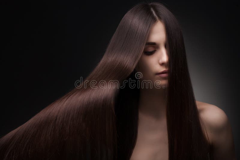 Beautiful woman with long hair