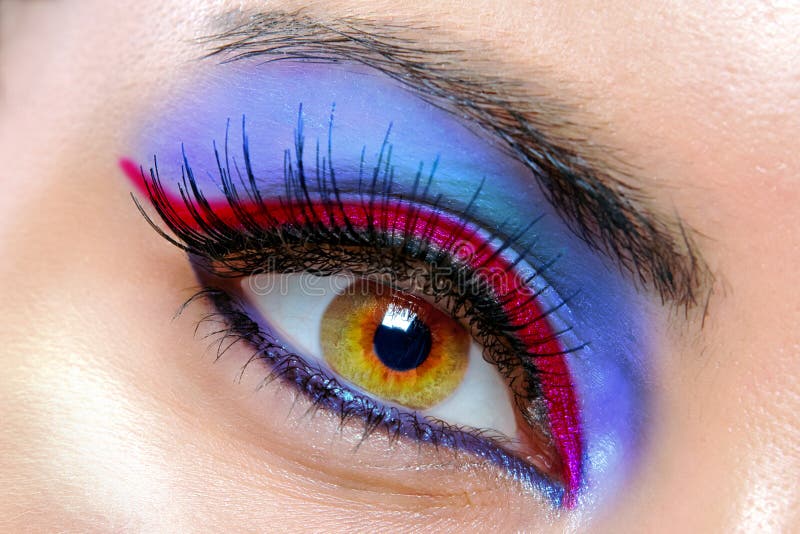 The beautiful female eye stock photography