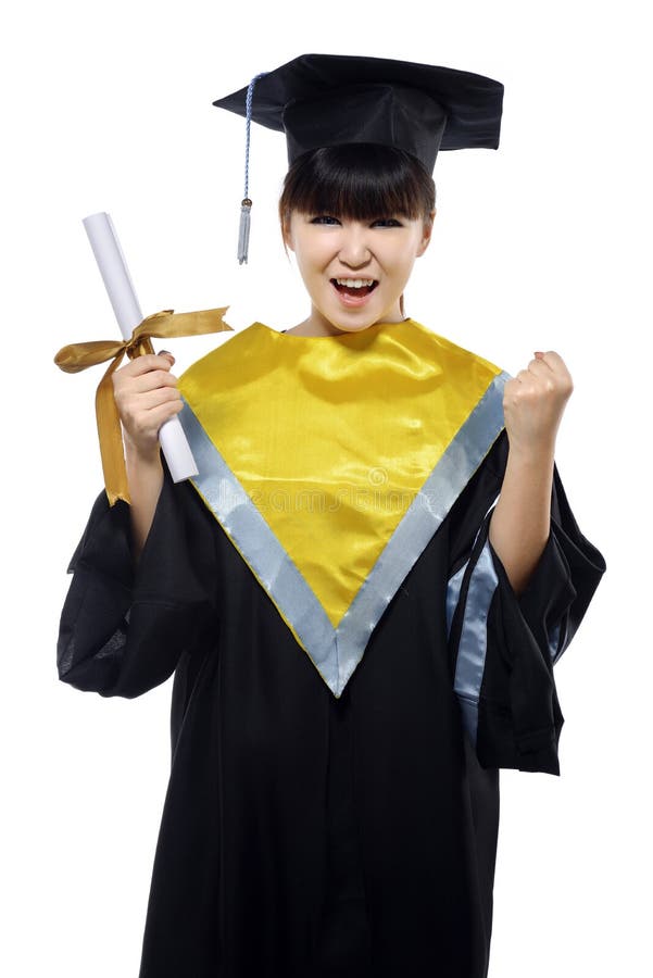 Beautiful female graduate royalty free stock photos Beautiful female graduate royalty free stock photos