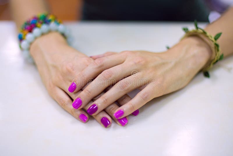 Female Hands Folded At Table Stock Image - Image of holy, hands: 53378193