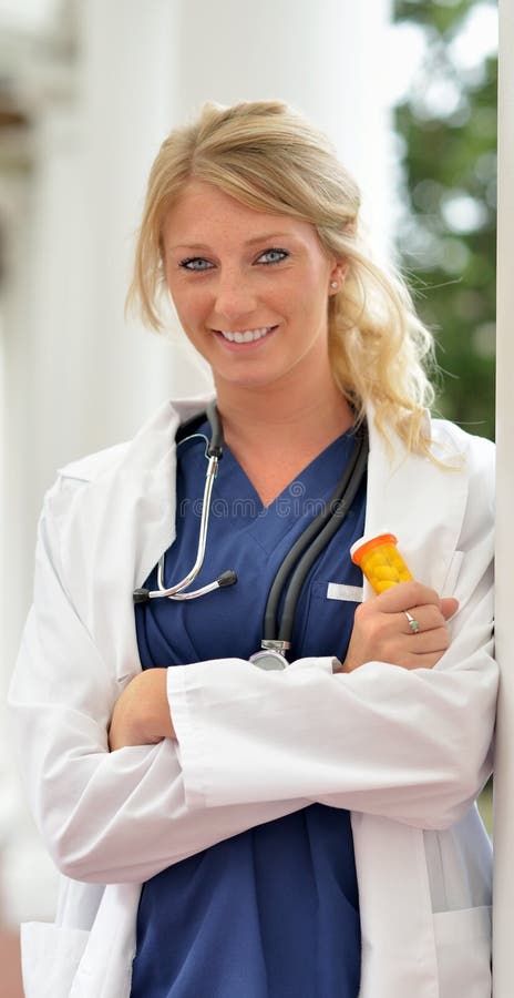 Beautiful Female Healthcare Professional Stock Image - Image of female ...