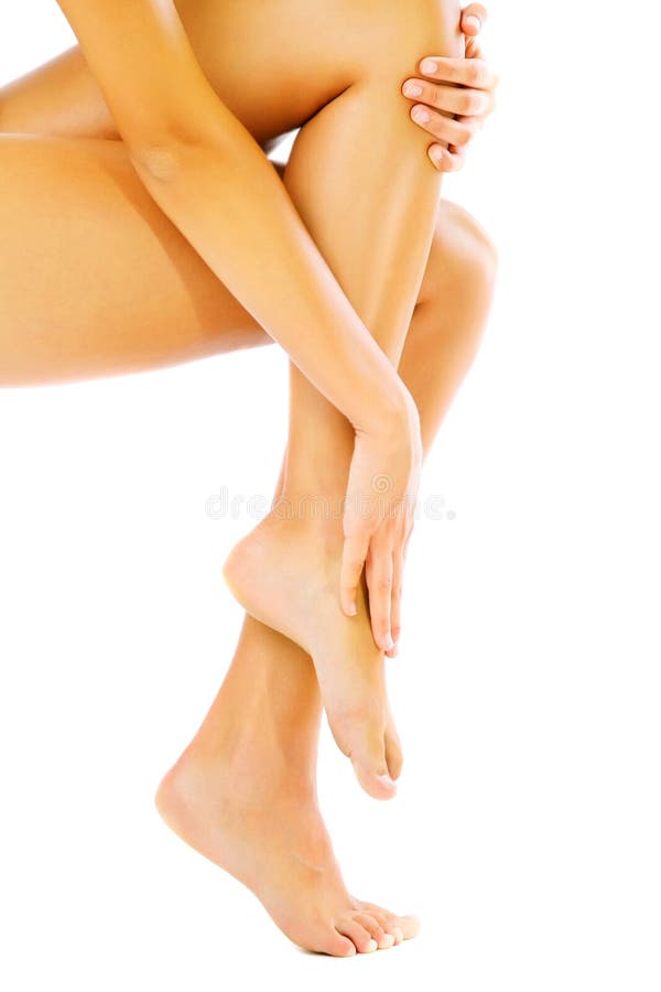 Beautiful female legs. royalty free stock photos