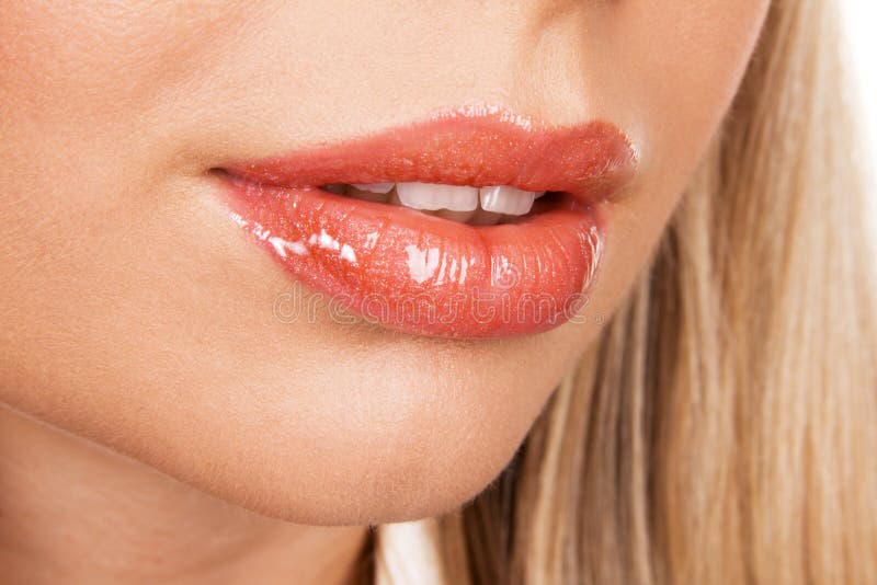 Beautiful female lips stock image. Image of glamor, beautiful 12618731