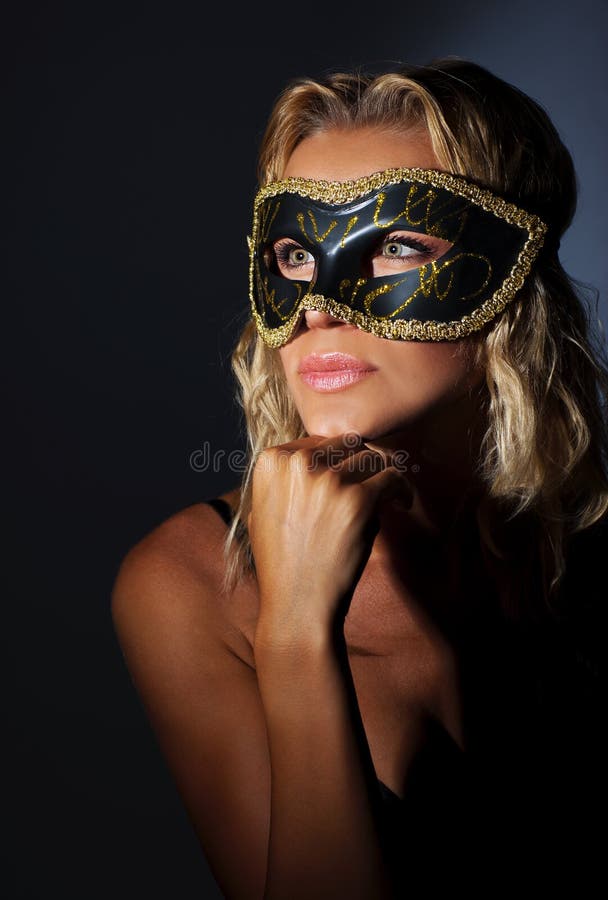 Beautiful female wearing mask