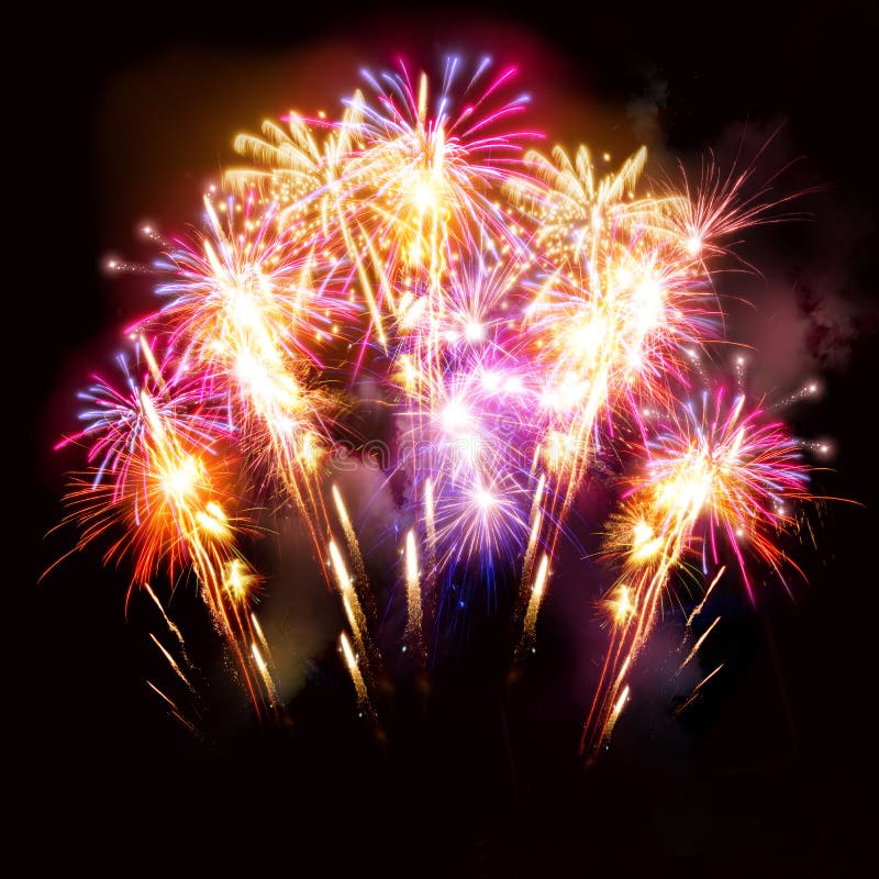 Beautiful Fireworks Display royalty free stock image