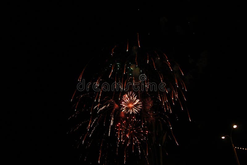 Beautiful fireworks. light up the sky, celebration fireworks stock photography