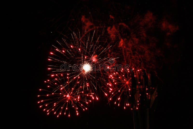 Beautiful fireworks. light up the sky, celebration fireworks stock photography