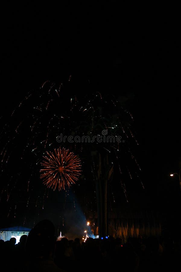 Beautiful fireworks. light up the sky, celebration fireworks stock image