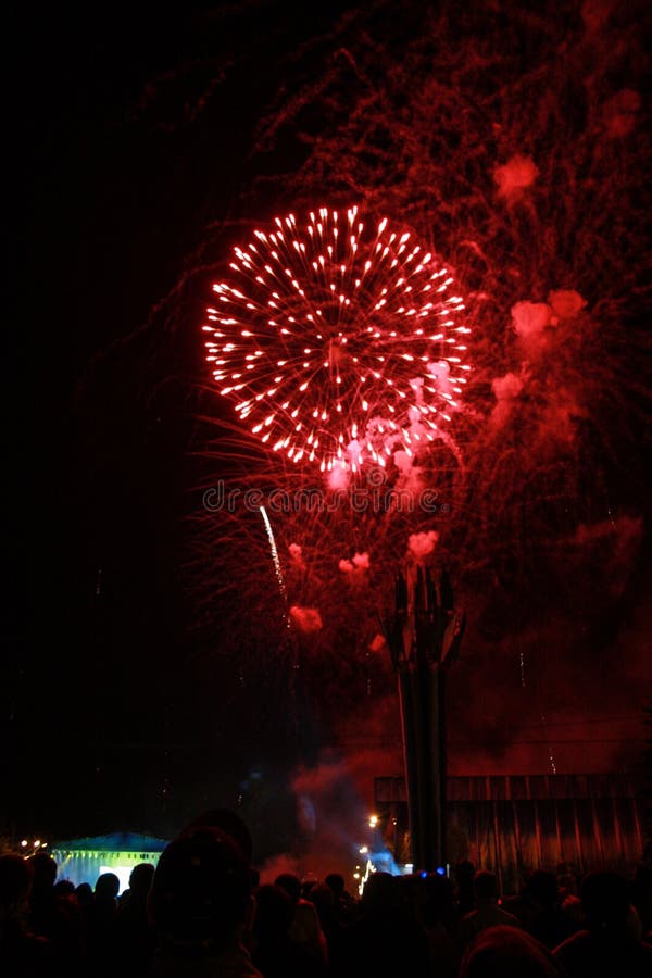 Beautiful fireworks. light up the sky, celebration fireworks stock photography
