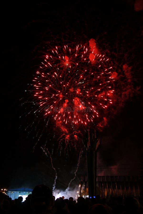 Beautiful fireworks. light up the sky, celebration fireworks stock photography