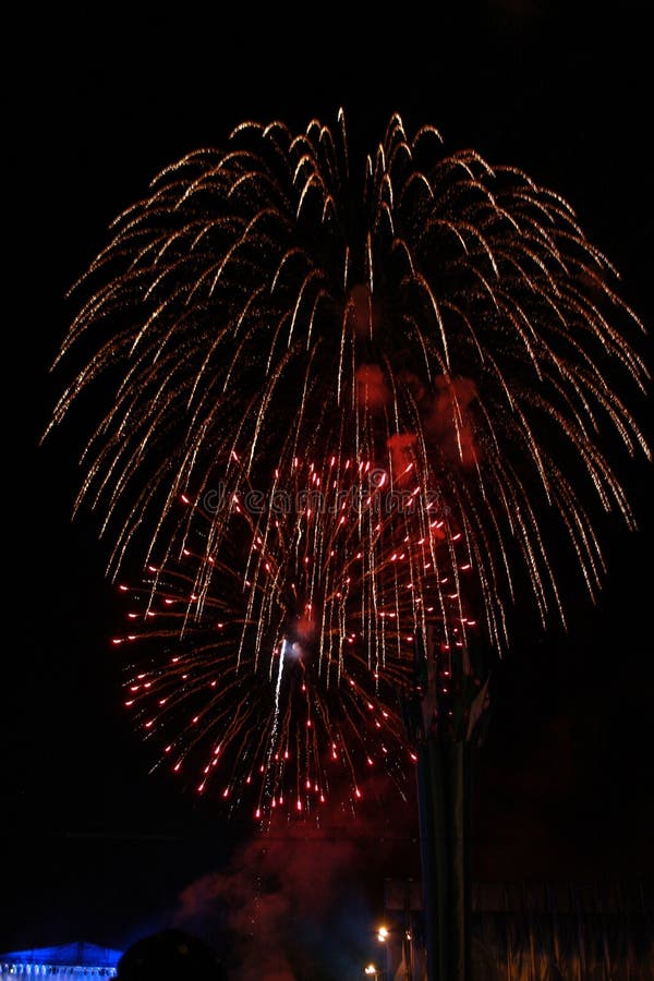 Beautiful fireworks. light up the sky, celebration fireworks stock photography