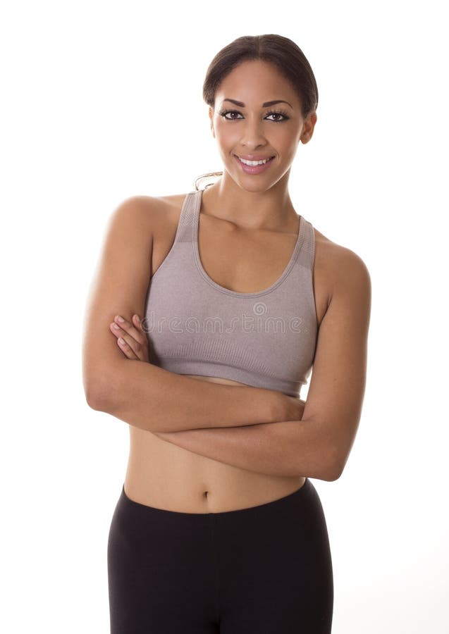 A Beautiful Fit Woman Smiles in Workout Clothes. Stock Image - Image of  adult, woman: 27243723