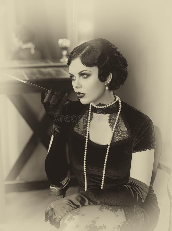 black flapper girl