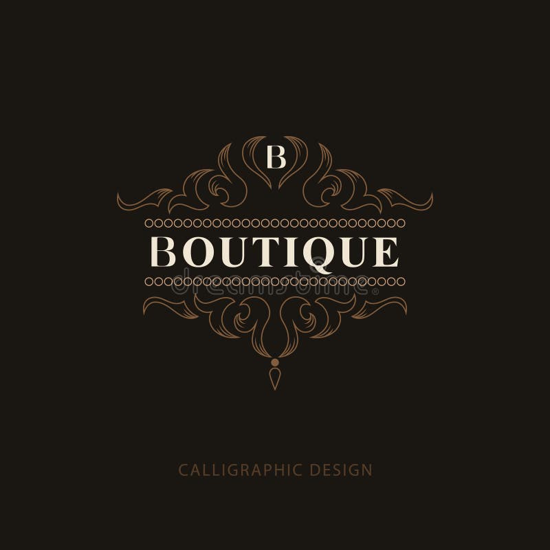 Floral Monogram Luxury Design, Graceful Template. Calligraphic Elegant ...