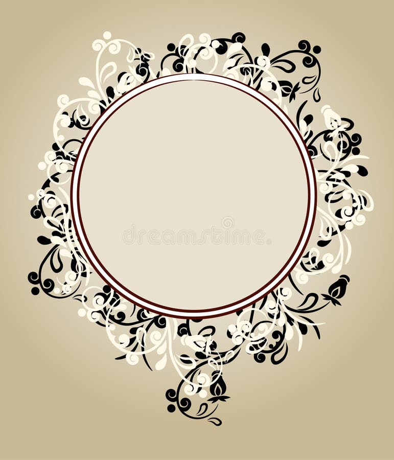 Beautiful floral ornate frame