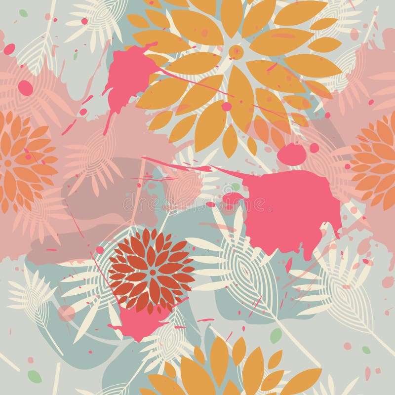 Beautiful floral pattern stock illustration