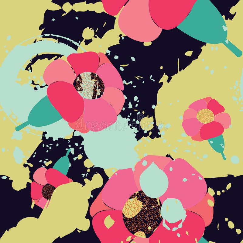Beautiful floral pattern stock illustration