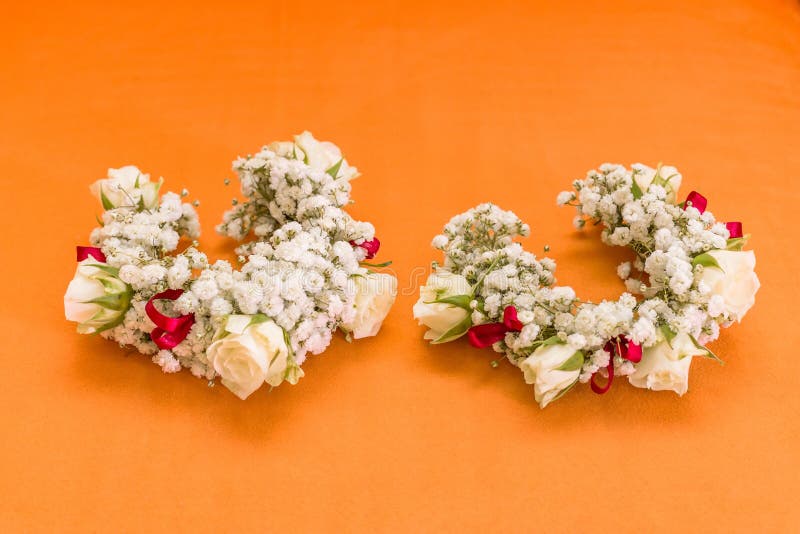 Bridesmaids Flower Bracelet for Wedding Day Stock Photo - Image of present,  shot: 121669656