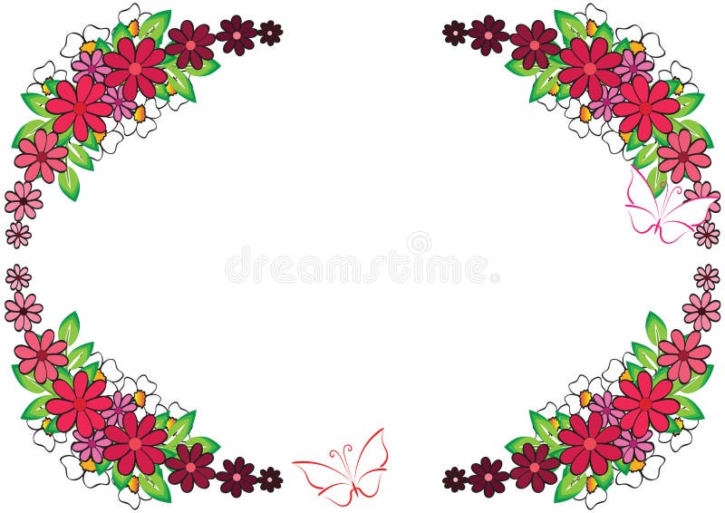 Beautiful Flower Card Design Vector Editorial Stock Image